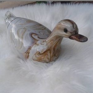 Hand blown glass Duck-Signed by Aldo Nason